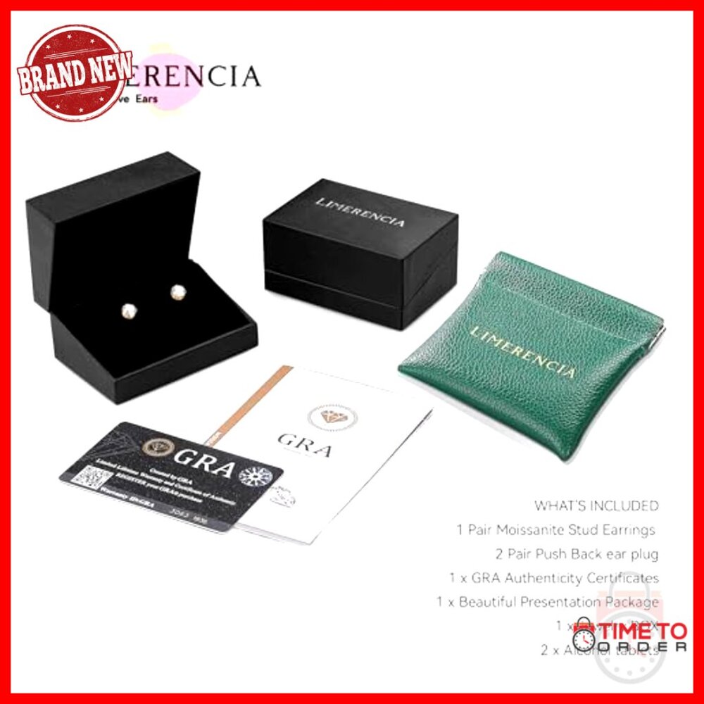 Moissanite Stud Earrings Titanium Hypoallergenic … - image 6